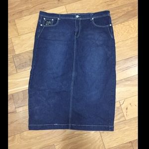 Long jean skirt